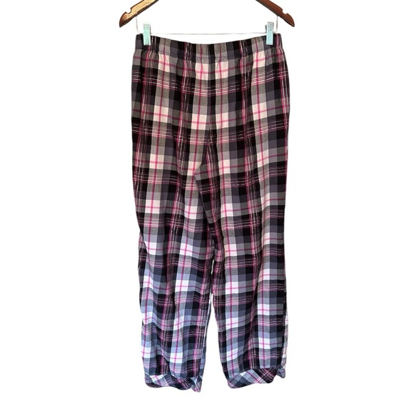 Victoria’s Secret Plaid Long Sleeve PJ Set Black and Pink Size Small - Picture 6 of 7